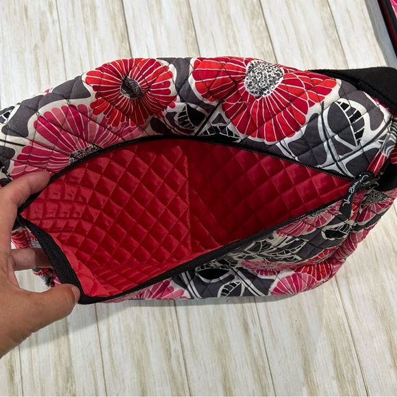 Vera Bradley Cheery Blossoms Large Quilted Laptop Messenger Bag & Wallet NWT - Picture 6 of 16